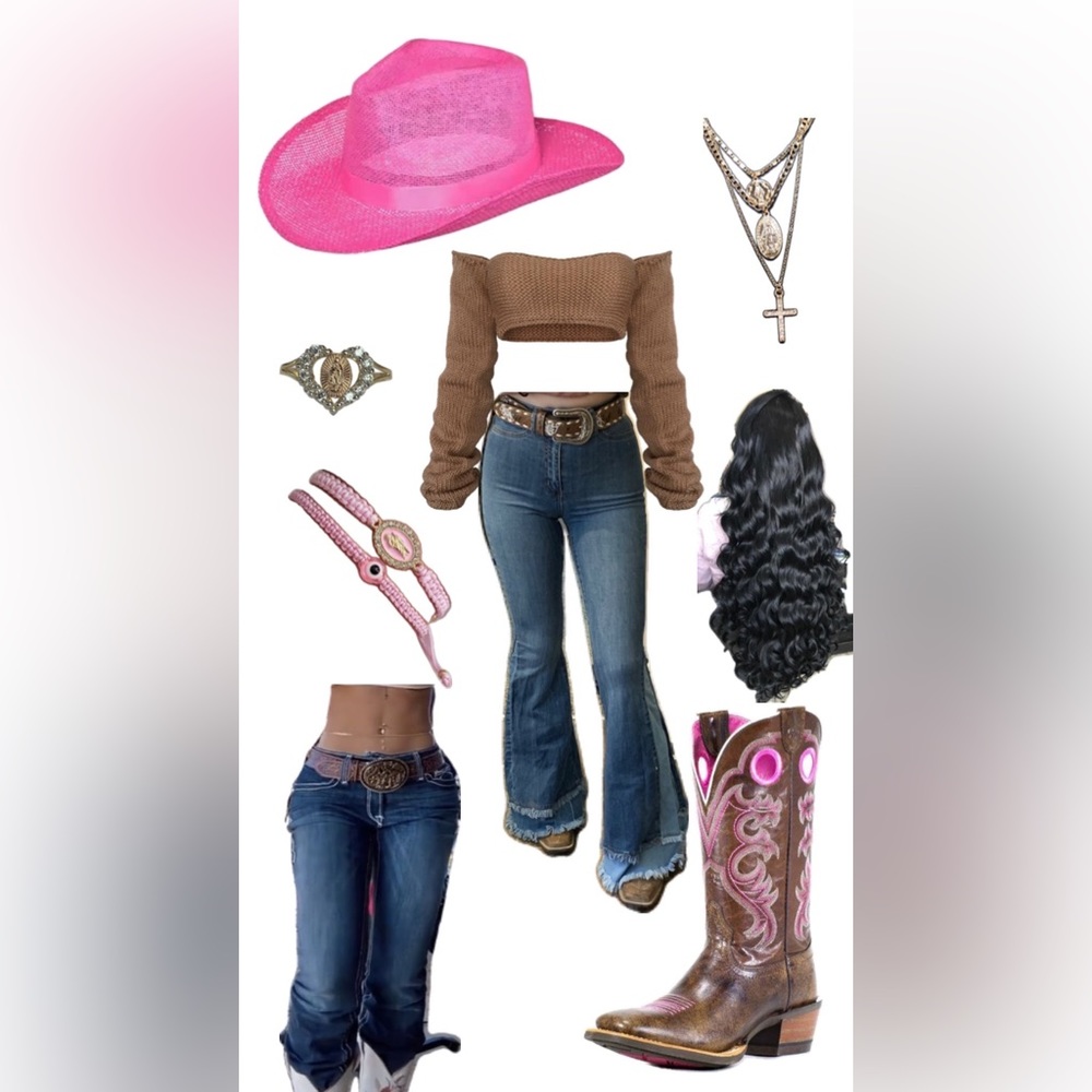 Pink wire cowboy hat